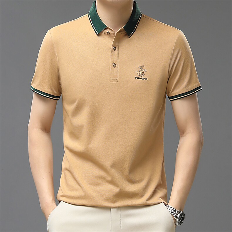 夏季男士短袖休闲t恤百搭polo衫中年爸爸夏装上衣QP1633-P55,男装Polo衫,星座1105-3