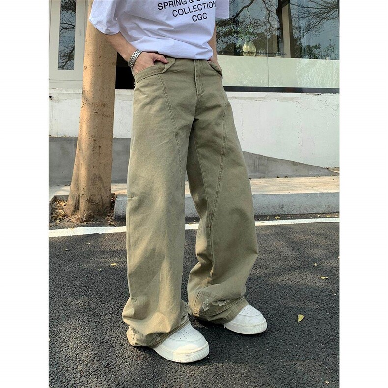 DN802-P65新款美式潮牌复古破洞水洗工装裤男百搭牛仔裤-网图现货,男装牛仔裤,星座603-2