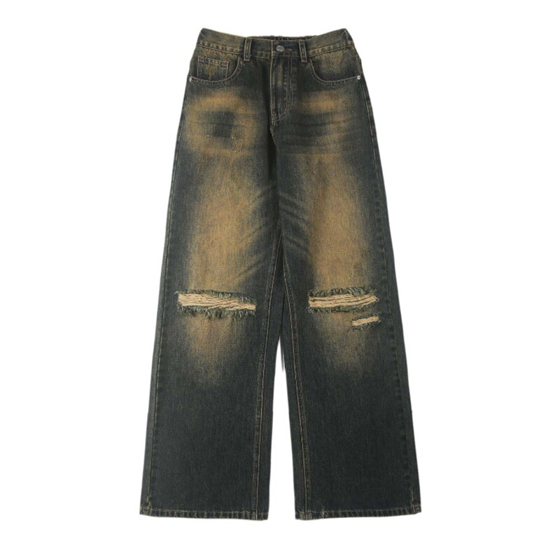 美式高街水洗破洞牛仔裤潮流宽松休闲裤A161-K8625-P62控89元,男装牛仔裤,电商A161