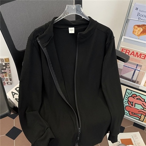 港风秋冬款男女立领卫衣双面德绒拉链开衫运动外套WY98 P38图片