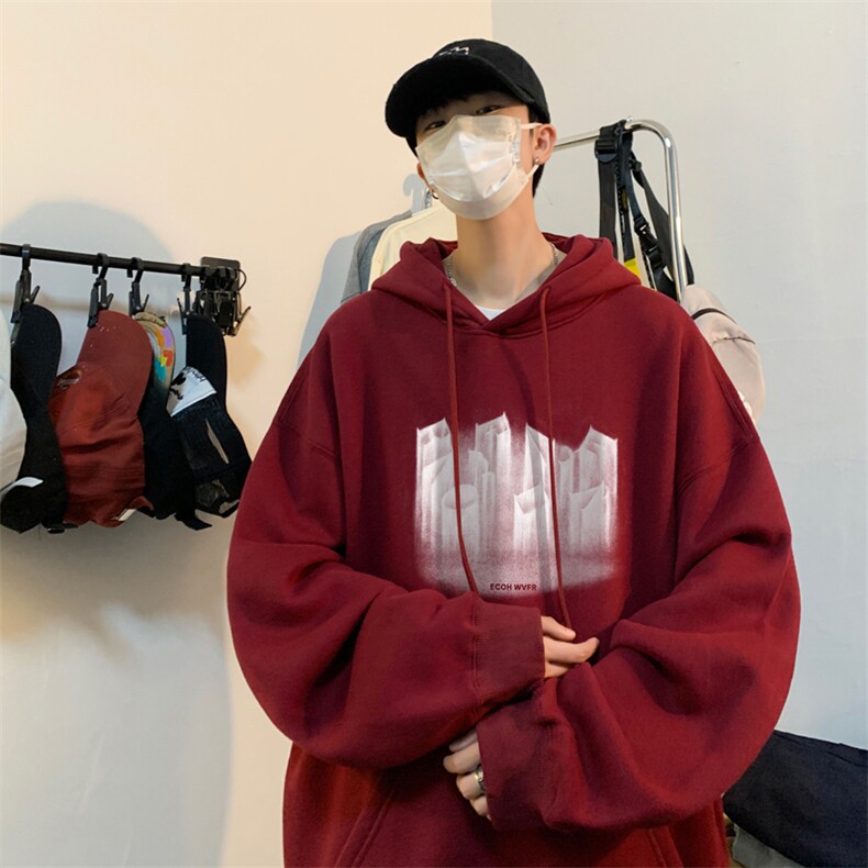 ！连帽圆领卫衣男装港风帽衫男LM147-P35,男装卫衣,电商B367