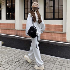 韩版灰色卫衣运动套装女2025年春秋季新款韩版宽松休闲长裤两件套，女装套装/套裙，2C305
