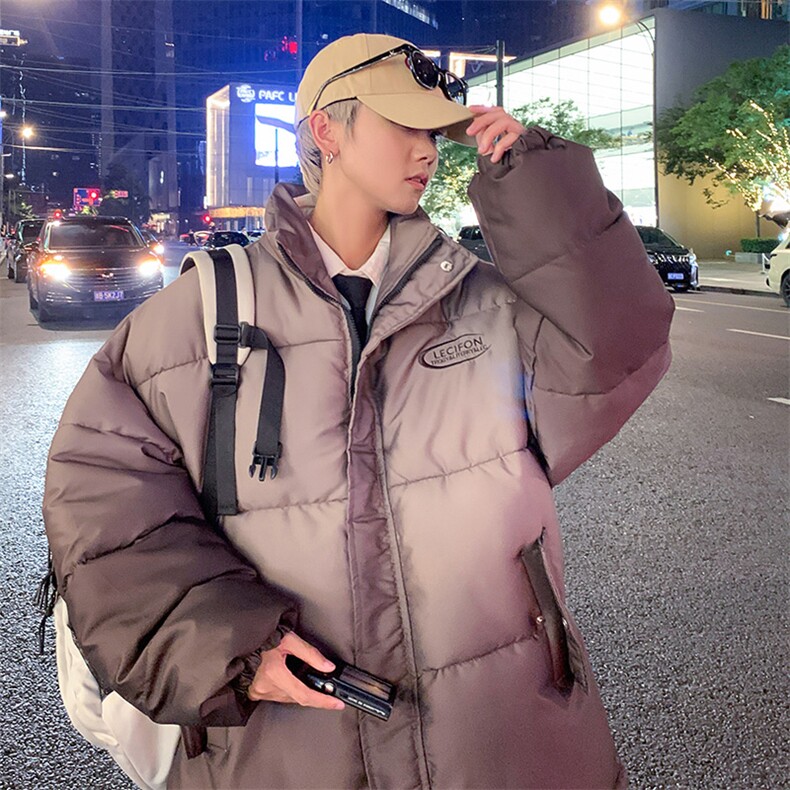 渐变棉衣立领棉服情侣棉袄冬装面包服男女外套3351-P80控118,男装棉衣,星座207