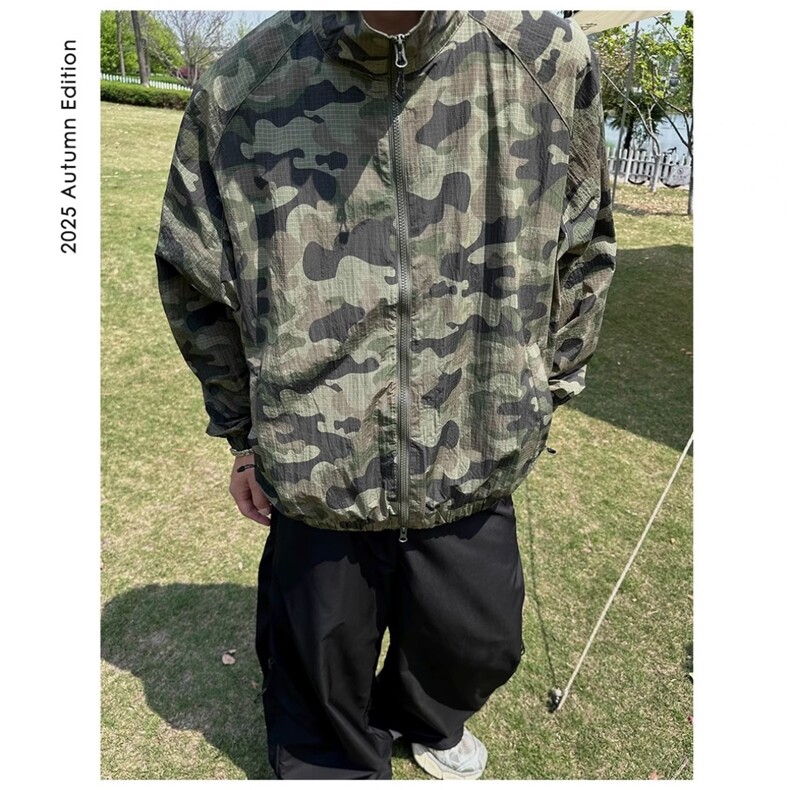 迷彩防晒服男夏季轻薄速干防晒衣高级感痞帅冲锋衣夹克YA197-P47,男装防晒衣,星座208-5