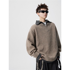 秋冬季假两件针织衫毛衣男M1100-P65，男装针织衫/毛衣，电商D202
