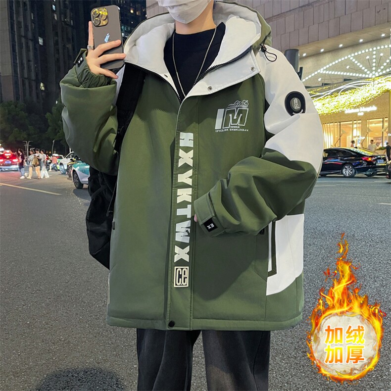 秋冬男式加绒加厚夹克男时尚潮流加厚棉衣男外套MY1686-P73,男装夹克,星座310B-3