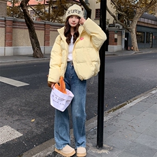 奶fufu超好看黄色短款羽绒服女冬2024年新款流行爆款90白鸭绒外套，女装羽绒服，2C032