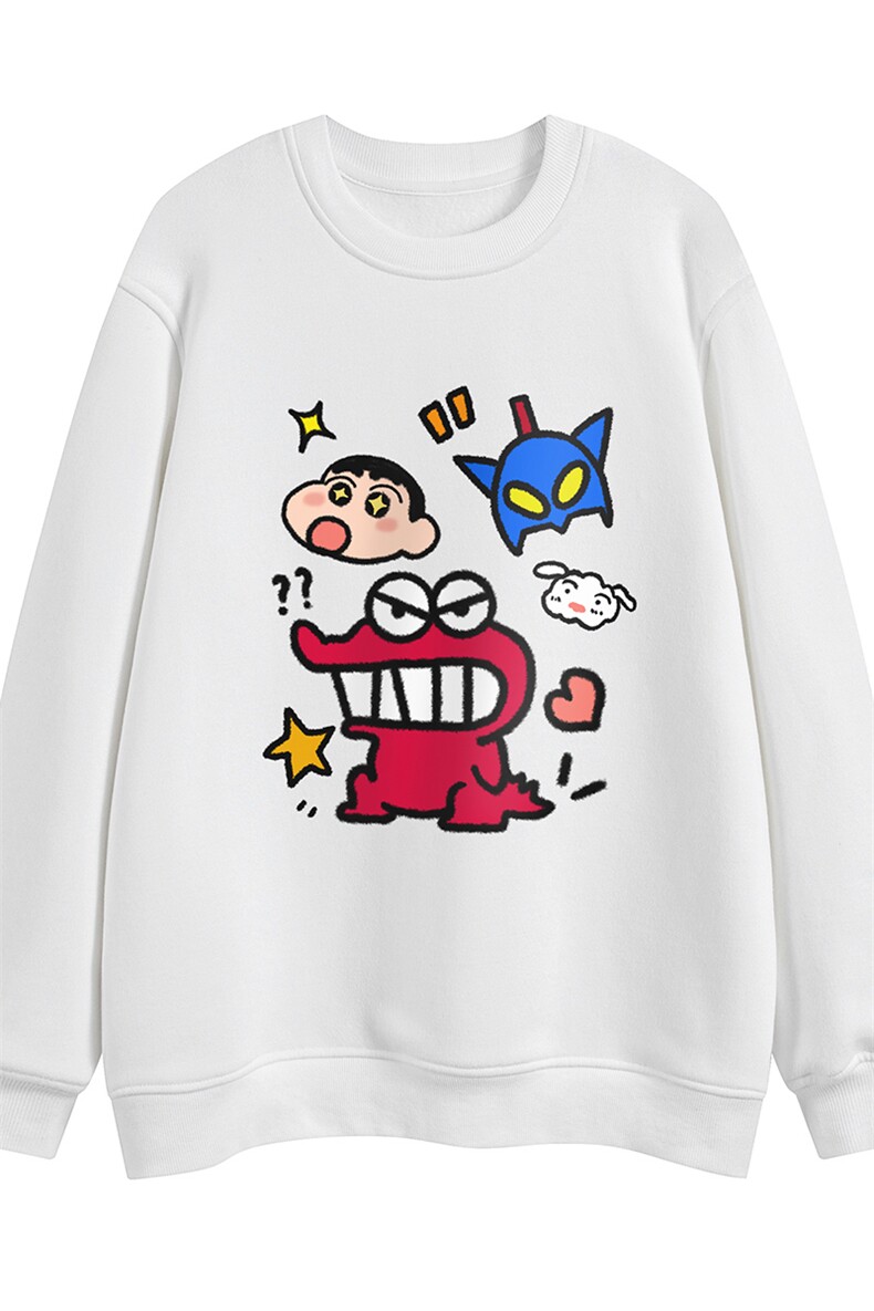 白底23新款秋季时尚百搭宽松卡通印花潮流套头卫衣W6197P30控48,男装卫衣,电商A268-1