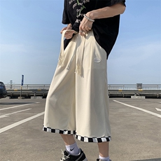 夏季薄款潮牌七分裤男韩版宽松oversize直筒垂感休闲裤K6161-P26，男装休闲裤，星座512-2