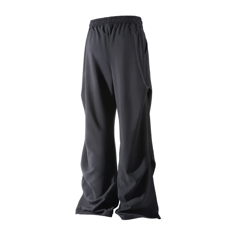 冰丝阔腿侧边褶皱休闲裤K012立体92%聚酯纤维8%氨纶(S-2XL)TP24,男装休闲裤,电商A088