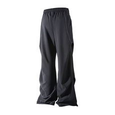 冰丝阔腿侧边褶皱休闲裤K012立体92%聚酯纤维8%氨纶(S-2XL)TP24，男装休闲裤，电商A088