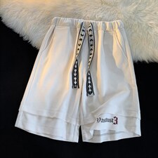 7月21新款华夫格短裤男印花五分裤宽松D329-QM501-P35-控48，男装牛仔裤，电商D329