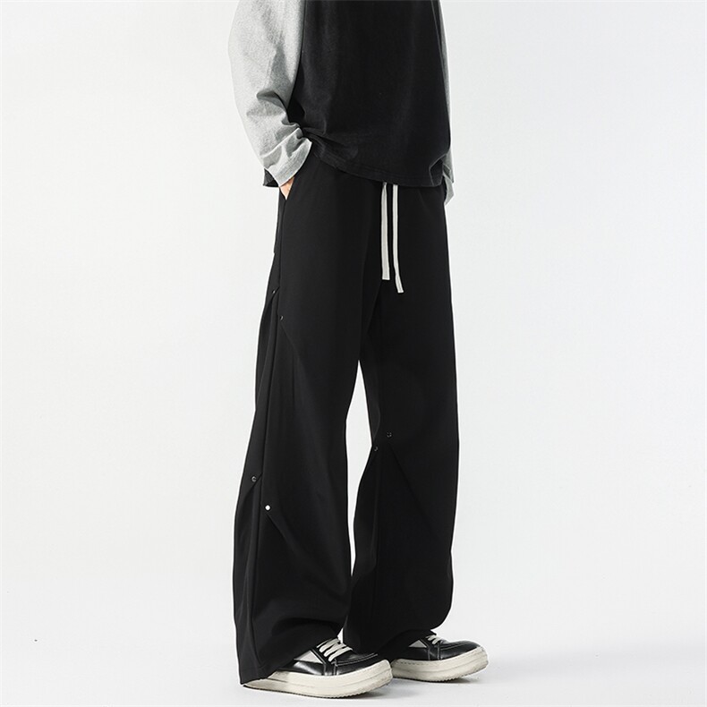 8XL-M秋冬美式冲锋裤子男士潮牌阔腿裤加厚直筒宽松长裤K9178P58,男装休闲裤,电商D206-1