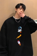 圆领卫衣男大码加厚长袖t恤男2024春S6165-P28，男装卫衣，电商A040