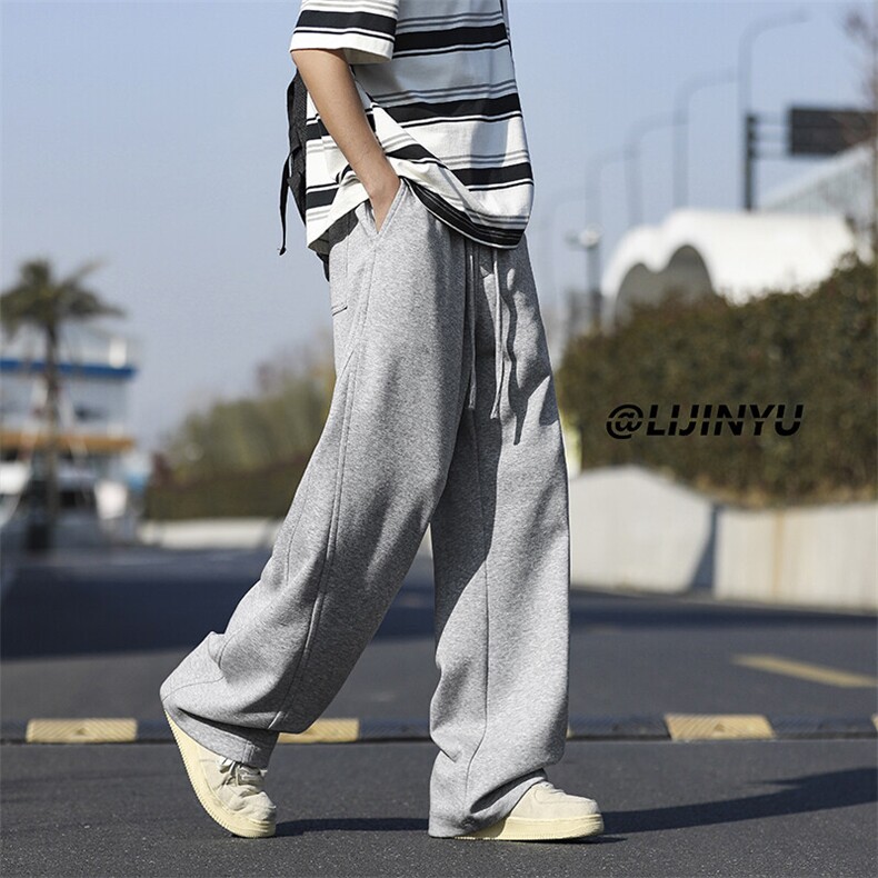 百搭弯刀卫裤男直筒休闲长裤阔腿裤子X1620特批-36：75，男装休闲裤，星座718