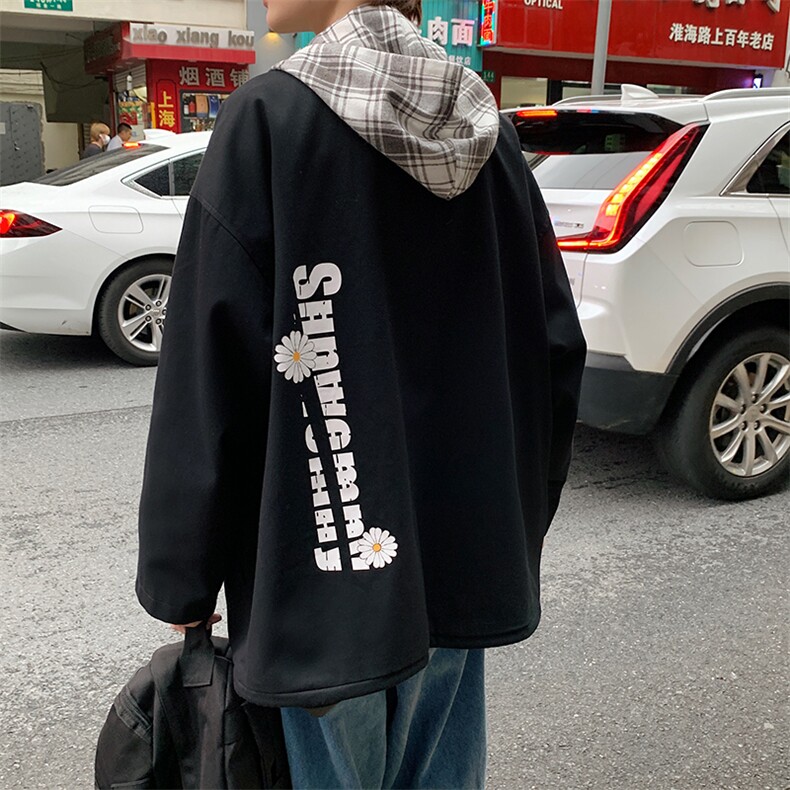 主推新款夹克假两件连帽百搭M外套G111，男装夹克，电商A132（原电商B245）