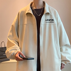 高级感发泡印花夹克男麂皮绒棒球服休闲冲锋衣外套6007-P60-控108，男装夹克，星座207