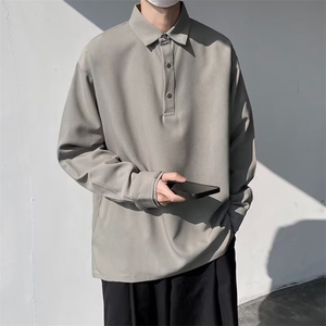 POLO衫男士韩版潮流宽松百搭2024秋冬新款ins卫衣外套WB302X-P43图片