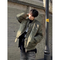 冬季美式高街夹衣服男款飞行员棒球工装外套痞帅潮牌MY6102，男装工装外套，星座208-5