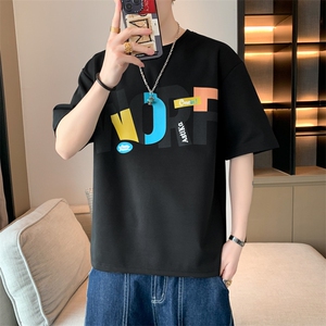 男夏季宽松休闲百搭T恤T6885小码P22大码P25图片