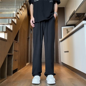 西裤男纯色高级感直筒休闲裤子宽松垂感痞帅拖地小西裤 2833 P33图片