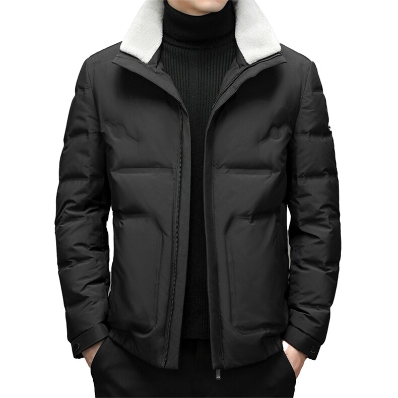 冬季新款纯色立领羽绒服休闲外套中年爸爸装上衣YYYR18-P290图片