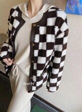 棋盘格小香风外套，其它，卡薇尔