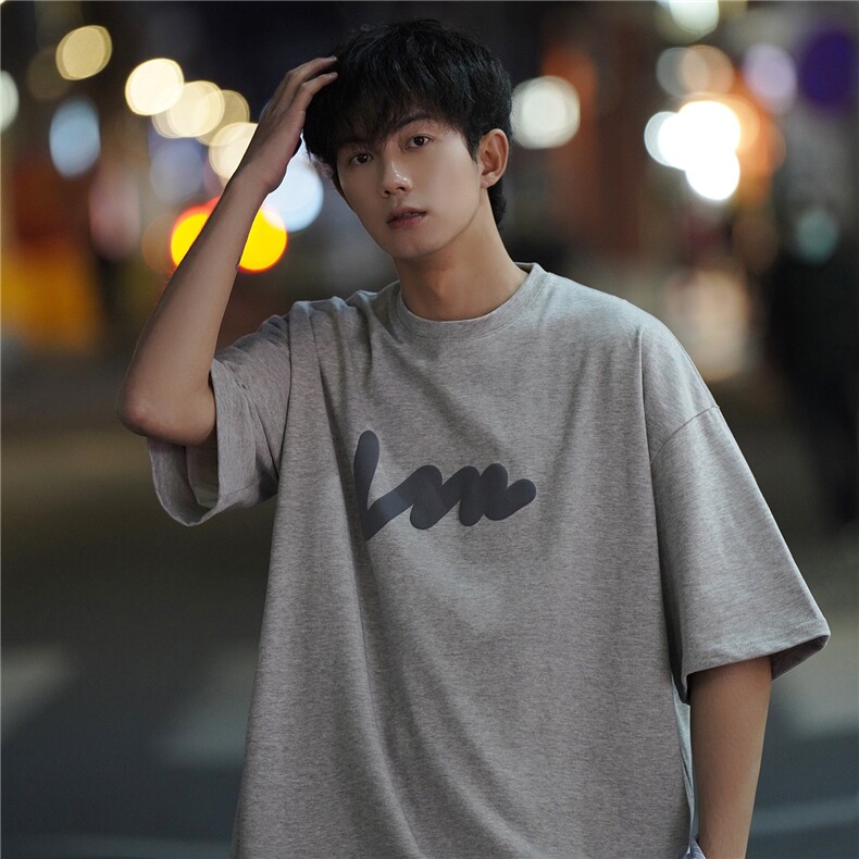 重磅发泡工艺短袖男女同款港风T桖 （260克）202-8-T262-P38-控48图片