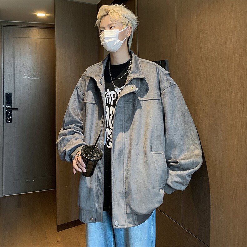 麂皮绒外套男士秋季新款设计感小众上衣外套CJ55P65,男装夹克,星座1116-2