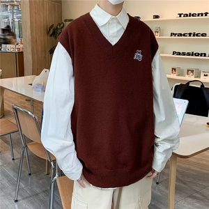 美式毛衣男慵懒风休闲马甲针织衫 R3113 P40图片