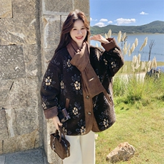 【新款】皮毛一体外套配围巾2C115-2366-P215-K328，女装棉衣/棉服，2C115