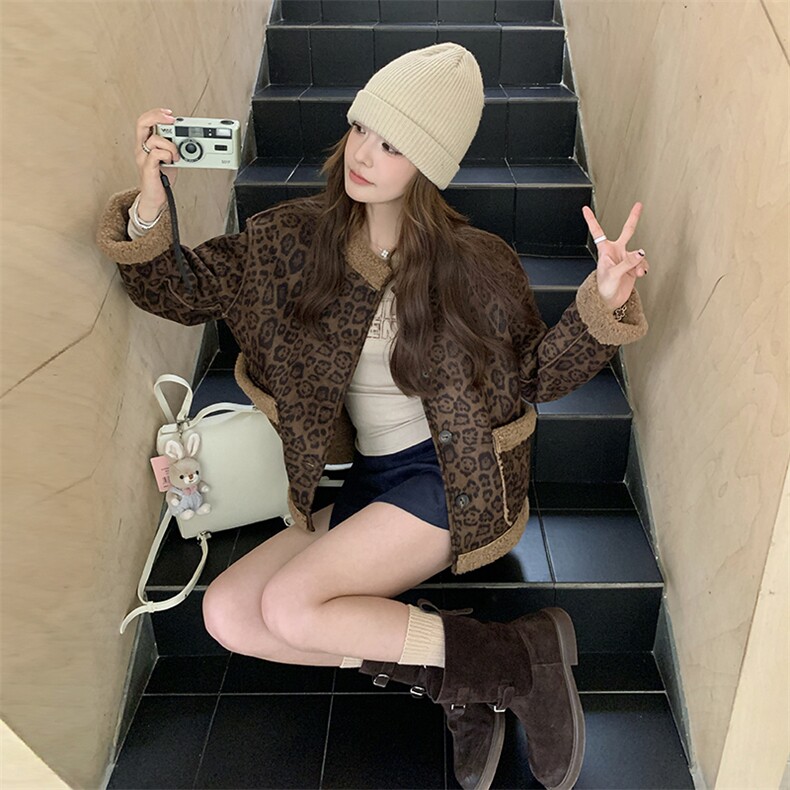 2024年冬季新款双面穿仿羊羔毛外套女0153,女装羊羔毛/颗粒绒,秋水欣儿