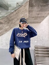 2021冬款加绒卫衣，女装卫衣/绒衫，简蔻