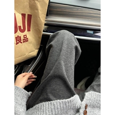 加绒糯米卫裤男秋冬季美式cleanfit复古潮流慵懒垂感宽松直筒裤子，男装休闲裤，星座1007（原301D）