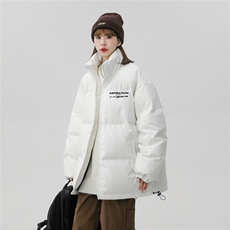中性风23冬季时尚百搭宽松字母印花潮流棉服外套MY453P115控158，男装棉衣，A247A