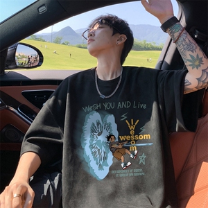 量大优 供视频 重磅麂皮绒短袖T恤男JPDX242-特P19图片