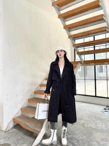 收腰风衣，女装风衣，谦度