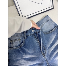 B221美式ins高街暗黑重工艺修身微喇牛仔裤LK26625-特P45控78，男装牛仔裤，电商B221