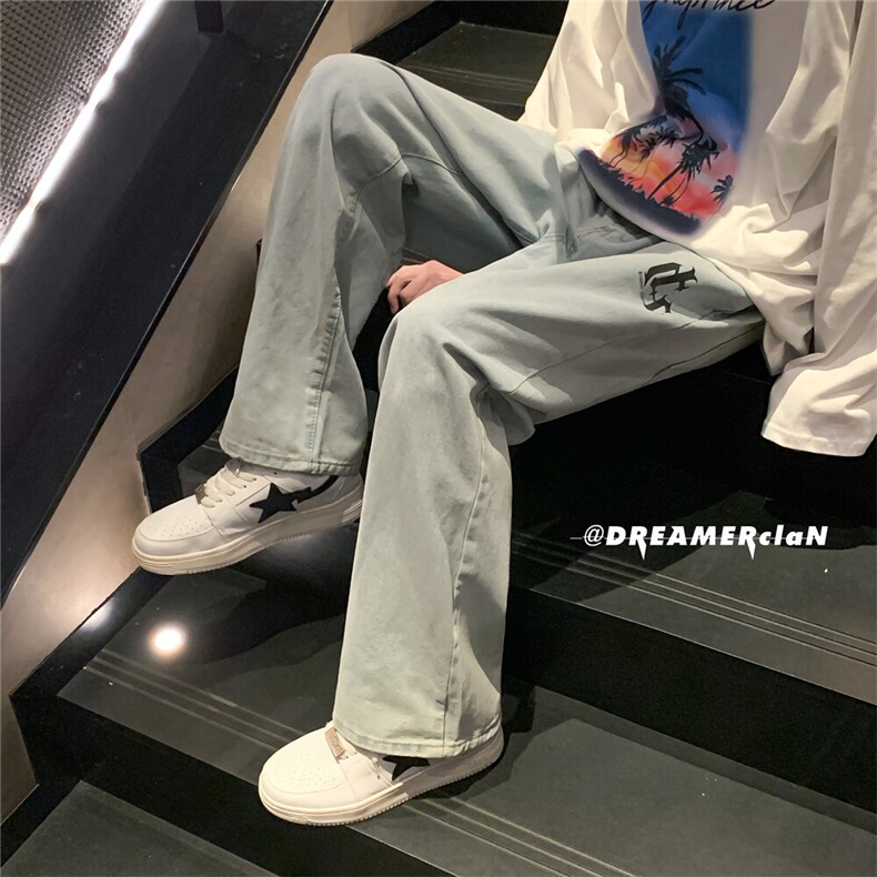 k1013-p50-控68M-5XL美式高阶黄泥拉链宽松大码牛仔裤cityboy,男装牛仔裤,星座116