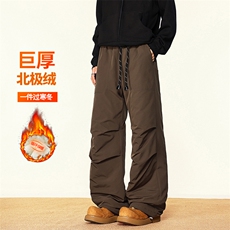 加绒滑雪裤加厚防水防寒休闲裤超厚保暖男D52146-TP60108，男装棉衣，电商A102