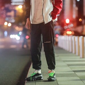 703-K168-P50日系多口袋工装休闲运动裤ins字母可束脚长裤