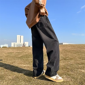 牛仔裤男秋季潮大码休闲裤子高街TN741P42图片