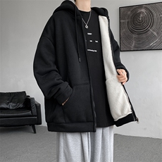 8XL-M高品质！卫衣厚外套男加绒加厚开衫羊羔毛卫衣WY13P68控88，男装卫衣，电商D206-1