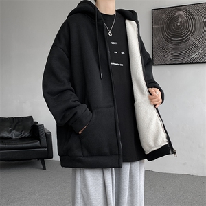 8XL-M 高品质！卫衣厚外套男加绒加厚开衫羊羔毛卫衣WY13P68控88图片