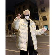 法式小香风格子棉服男冬季加厚小众高级感MY221-P110，男装棉衣，星座1109-3