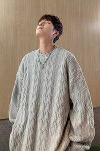 秋冬季ins潮流针织衫 毛衣男港风内搭外穿线衣M407-P50图片