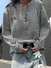 XZ809A/SYR36/P35/控58雪尼尔小香风绣花腊肠狗V领长袖卫衣，男装卫衣，星座809A(原222-1)