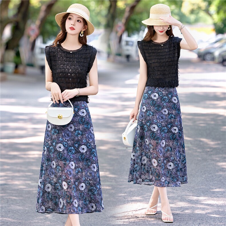 2025年夏季新款气质两件套裙，女装套装/套裙，依如秀(原杭风阁)