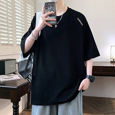 25163-特P50夏季短袖T恤男士新款ins潮牌简约宽松上衣服圆领，男装T恤，电商D310B
