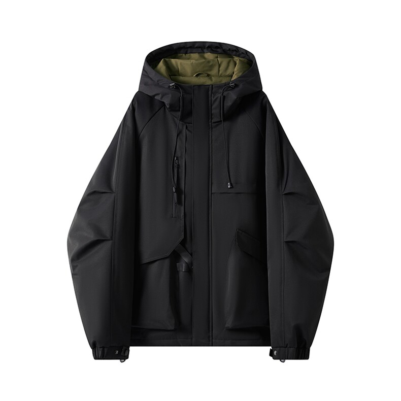 现货5W件冬季三防美式boxy解构连帽雪山冲锋衣棉衣男女棉服厚外套，男装夹克，电商A486